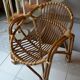 Fauteuil rotin corbeille vintage