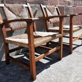 Pair of straw armchairs (Josep Torres Clavé, 1936)