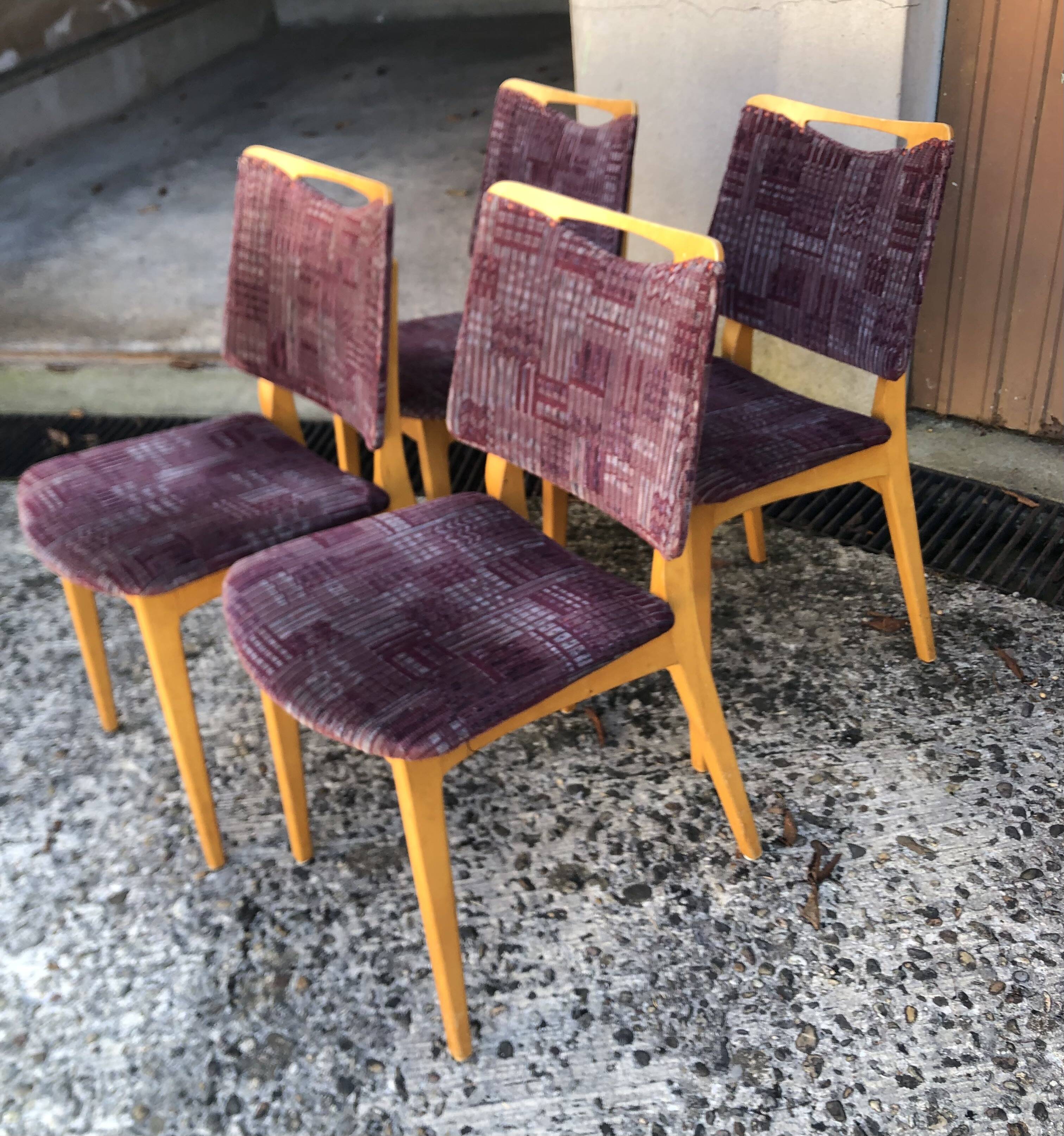 Vintage blond wood chairs from the 60s