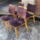 Chaises bois blond vintage années 60