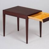 Side Table with Drawer in Rosewood by Severin Hansen for Haslev Møbelsnedkeri, 1950s