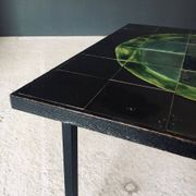 Mid-Century Studio Ceramic Tile Coffee Tabe, Belgium, 1960s