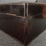 Former Napoleon III jewellery box inlaid brass marquetry, mother-of-pearl
