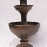 Grand bougeoir / fontaine , céramique signée jean marais