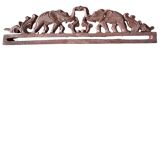 Frontons sculptés en bois Bali avec des éléphants