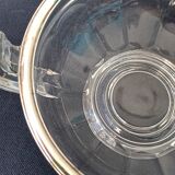 Art Deco cut Val Saint Lambert with silver frame Minerva