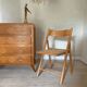 Chaise cannée pliante vintage