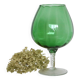 Vase en verre Empoli, vintage