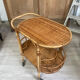 Desserte en rotin vintage