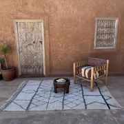 White Marmoucha Moroccan rug - 246 x 167 cm