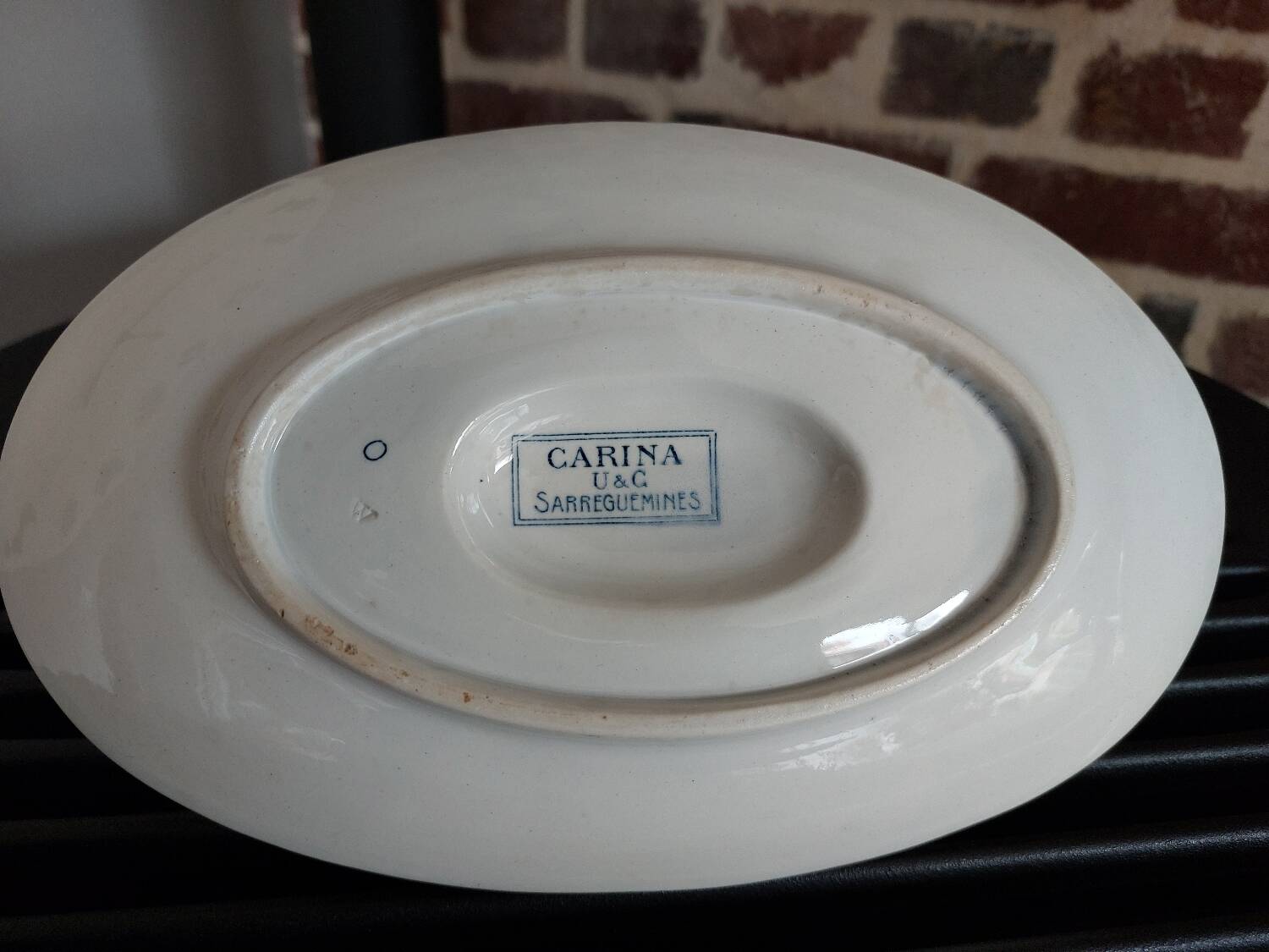 Old gravy boat Terre de fer Sarreguemines