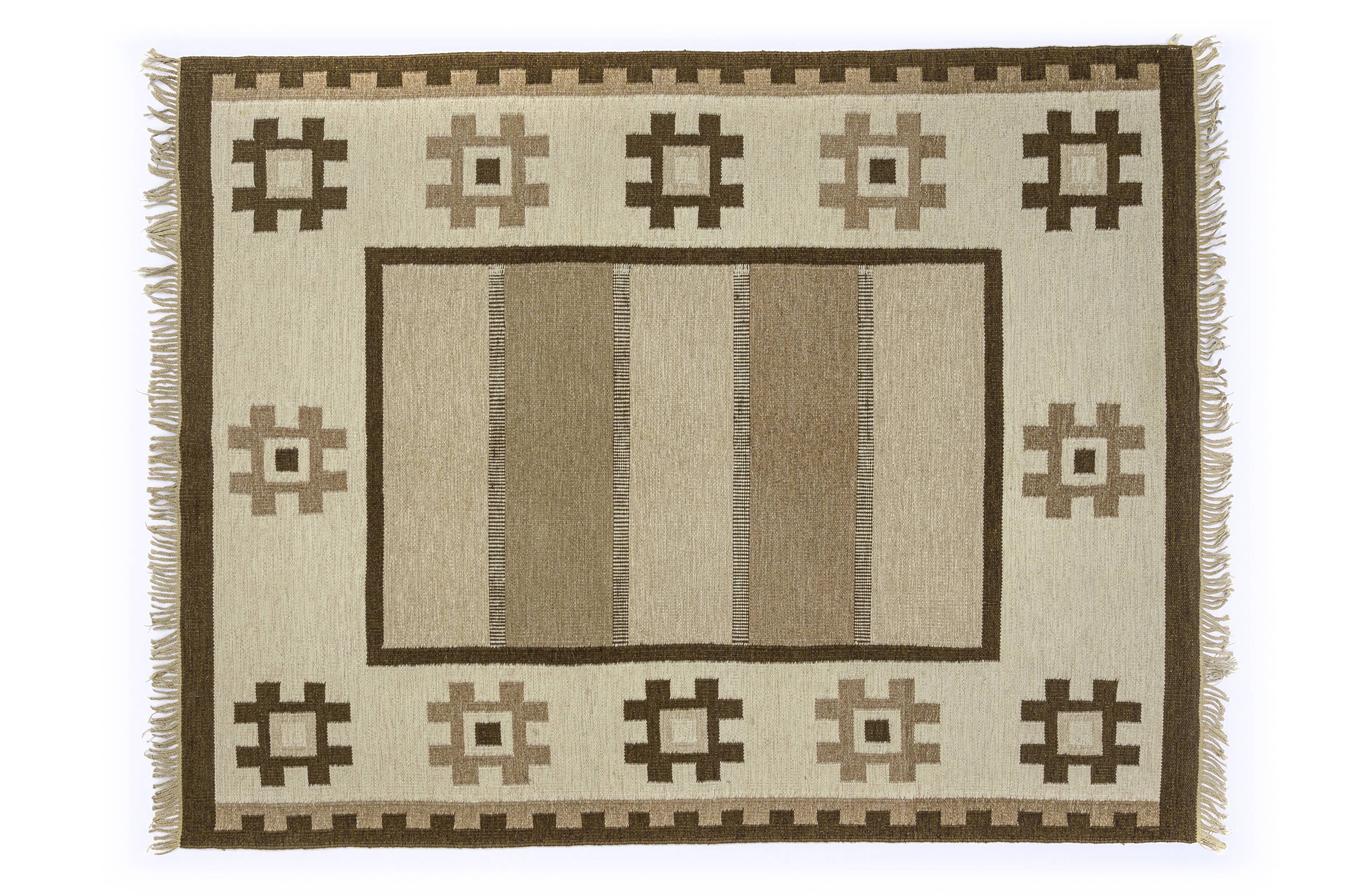 Tapis scandinave de style milieu siècle