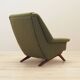 Fauteuil vert, design danois, années 1970, fabrication : Horsens Møbelfabrik