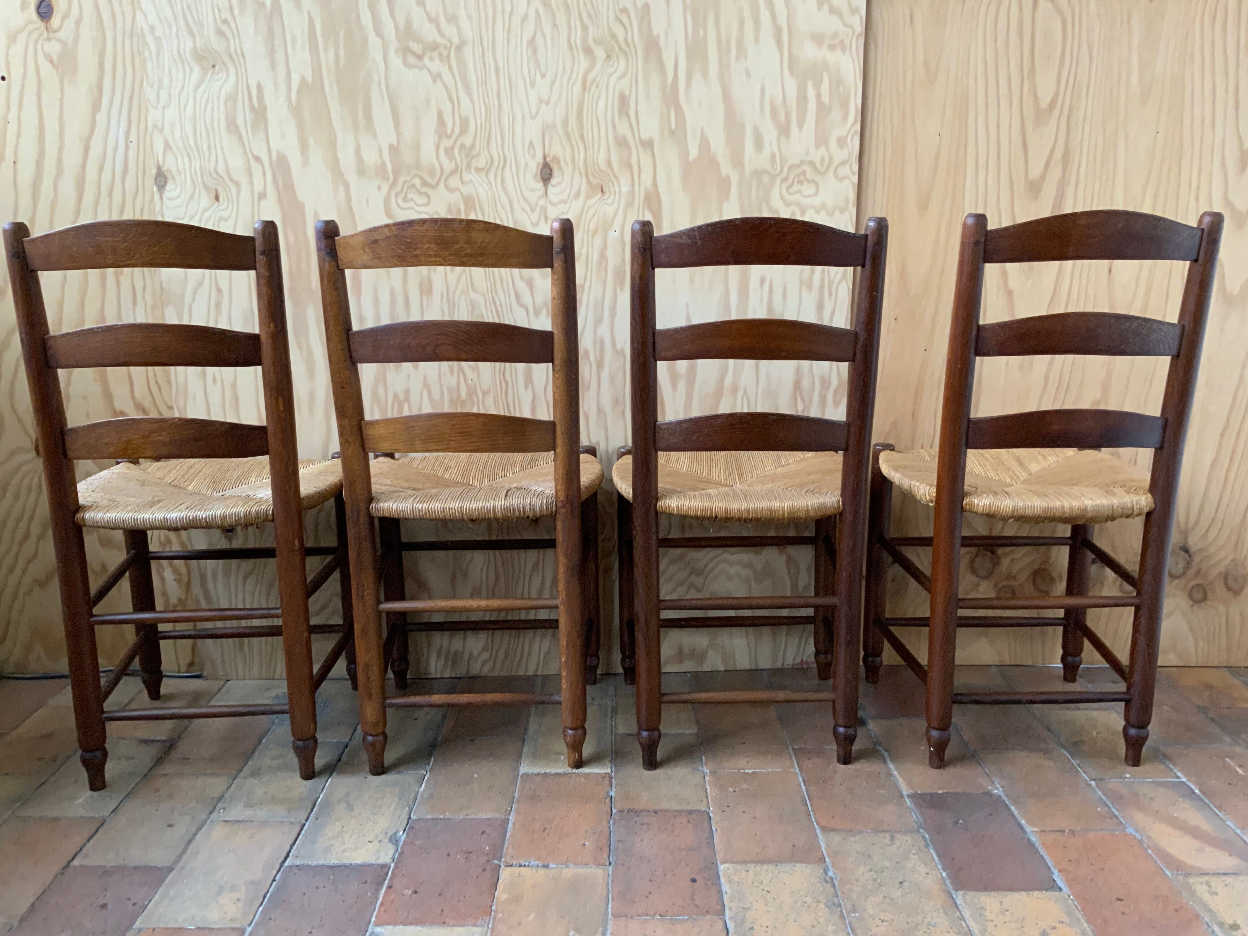 Set of 4 mulched chairs