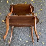 19th century solid wood serving cart