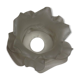Ancient tulip in pink-shaped glass pate
