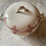 Souptureen and flat Terre de fer Saint Amand