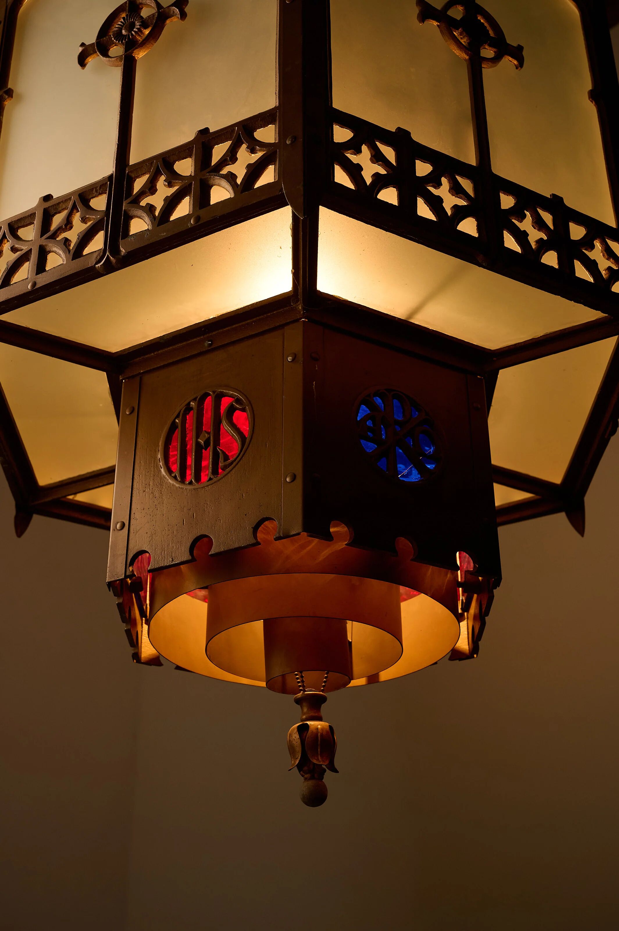 Monumental Art Deco Neo-Gothic Church Chandelier