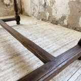 19th century oval solid oak table