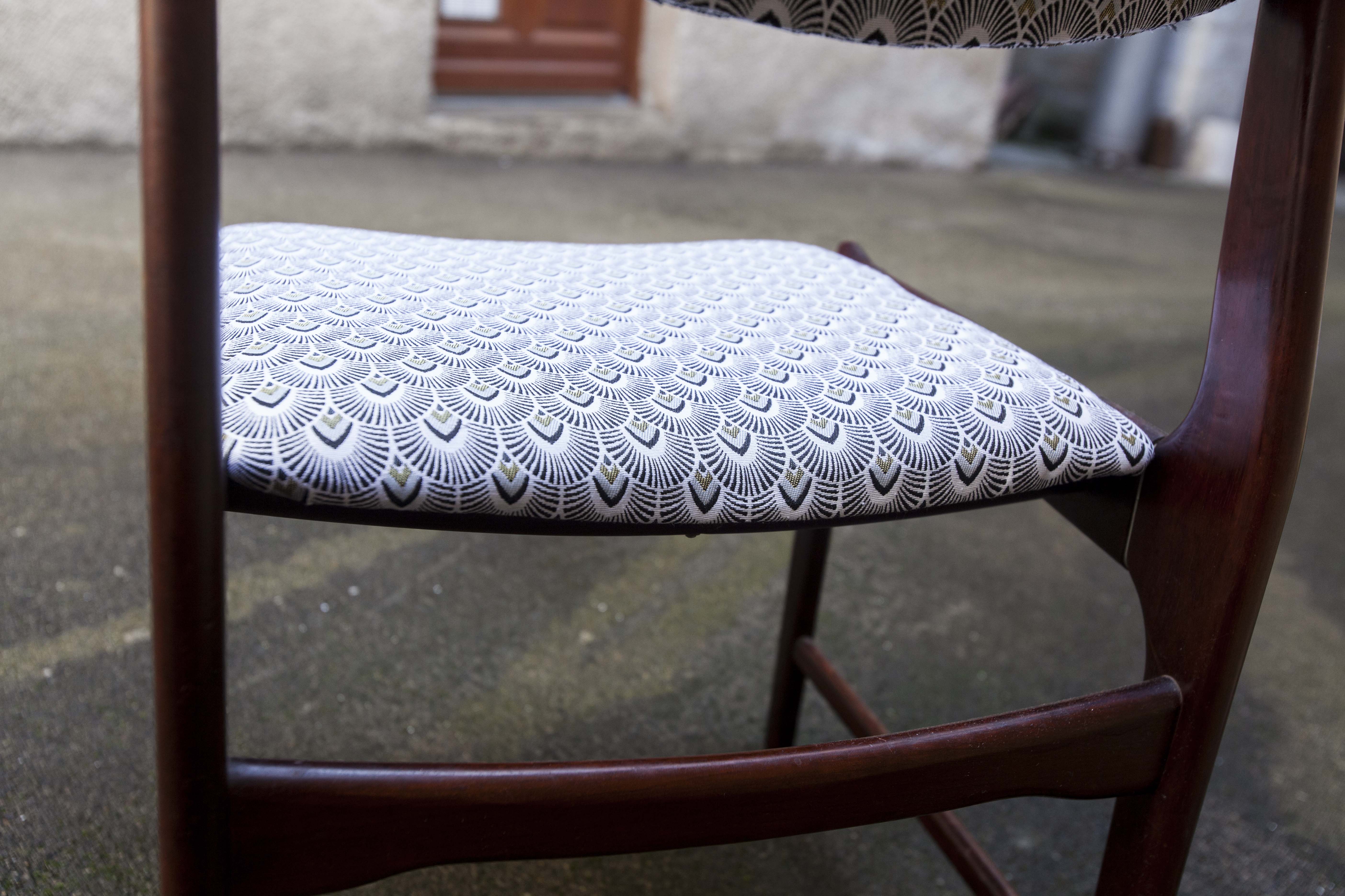 4 restored Scandinavian rosewood chairs