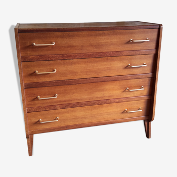 4-drawer solid wood drawers - 60s