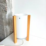 Vintage IKEA tripod lamp with blown glass
