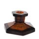 Davidson amber glass candle holder