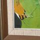 Original Swedish Oil on Panel – “Abstract in Green” by Hans Oswald – Signed – Vintage and Framed – 32 × 25 cm (12.6" × 9.8")