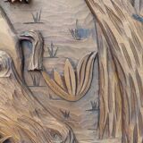 Wooden relief painting