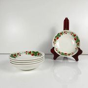 5 "Strawberry" ceramic bowls/dishes