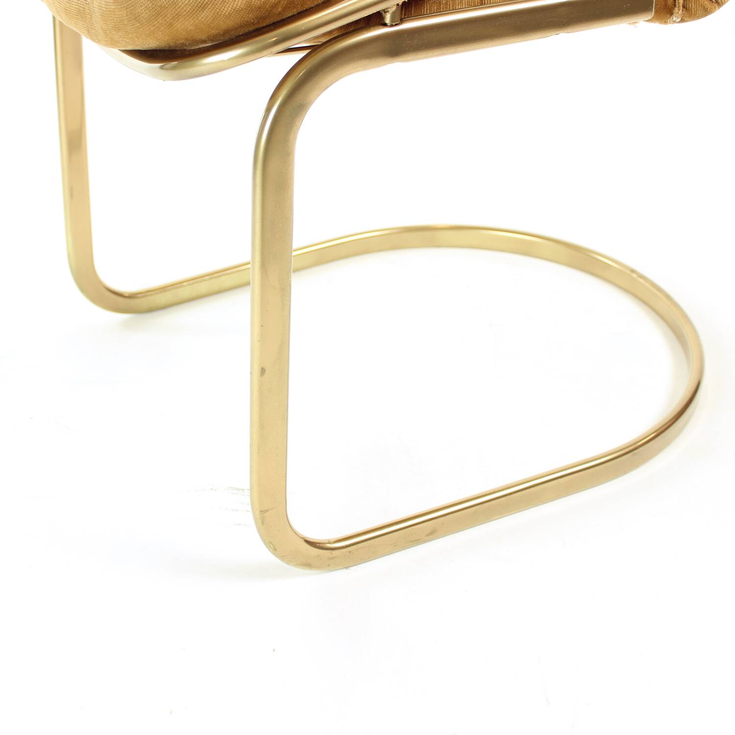 Italian vintage metal chair in gold, Italy 1970s