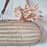 Rattan messenger bag