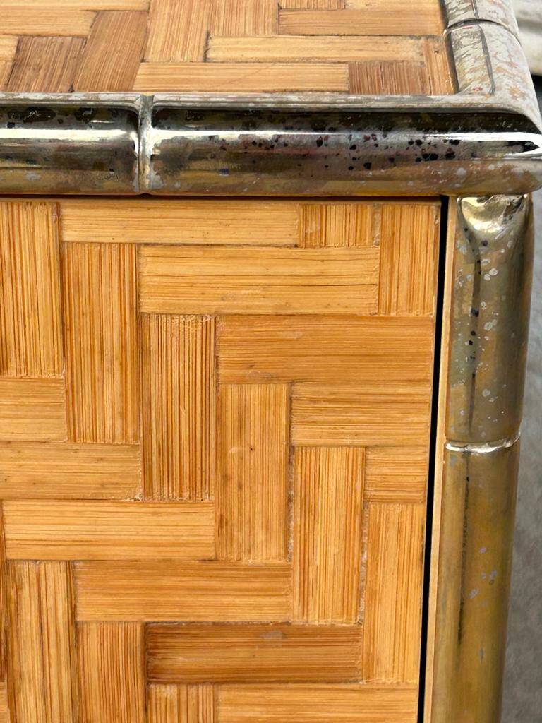 Beautiful Vintage Bamboo Sideboard in Gabriella Crespi style, Italy Circa 1970