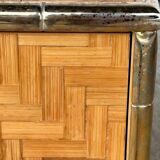 Beautiful Vintage Bamboo Sideboard in Gabriella Crespi style, Italy Circa 1970