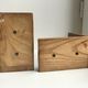 Pair of greenhouse books swans in wood and bakelite 50s