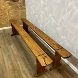 Pair of solid oak benches