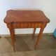 Console Louis XVI-Table d'appoint-Marqueterie-pieds sabots-années 80-Tiroir