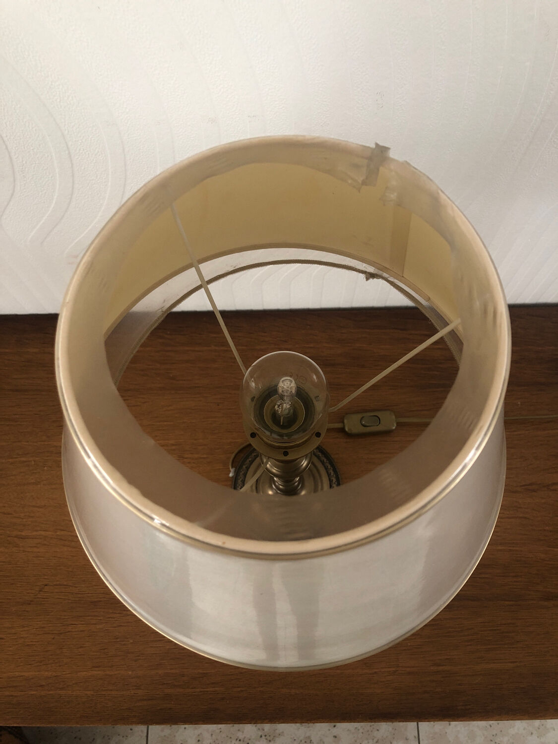 Lampe vintage pied en laiton
