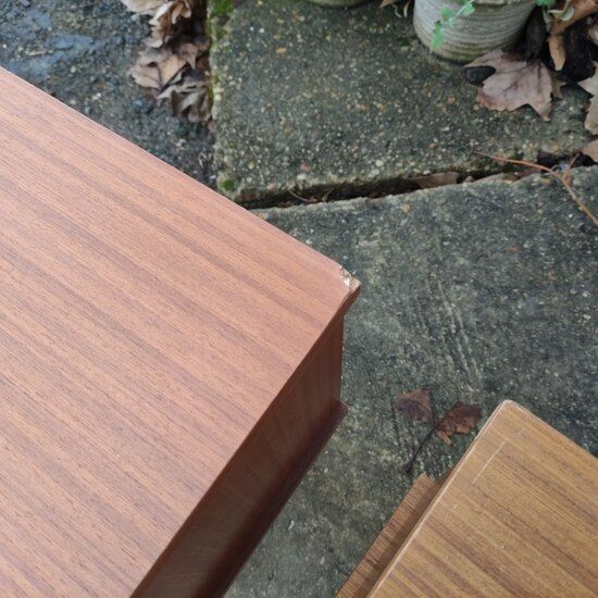 Pair of bedside tables, vintage nightstands