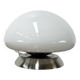 Lampe de table en verre blanc des années 70 avec interrupteur tactile