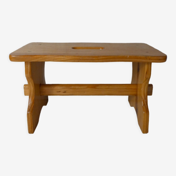 Old small wooden bench walking foot