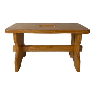 Old small wooden bench walking foot