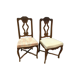 Pair of Regency style chairs in natural wood XIX century
