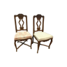 Paire de chaises de style Régence en bois naturel XIX siècle
