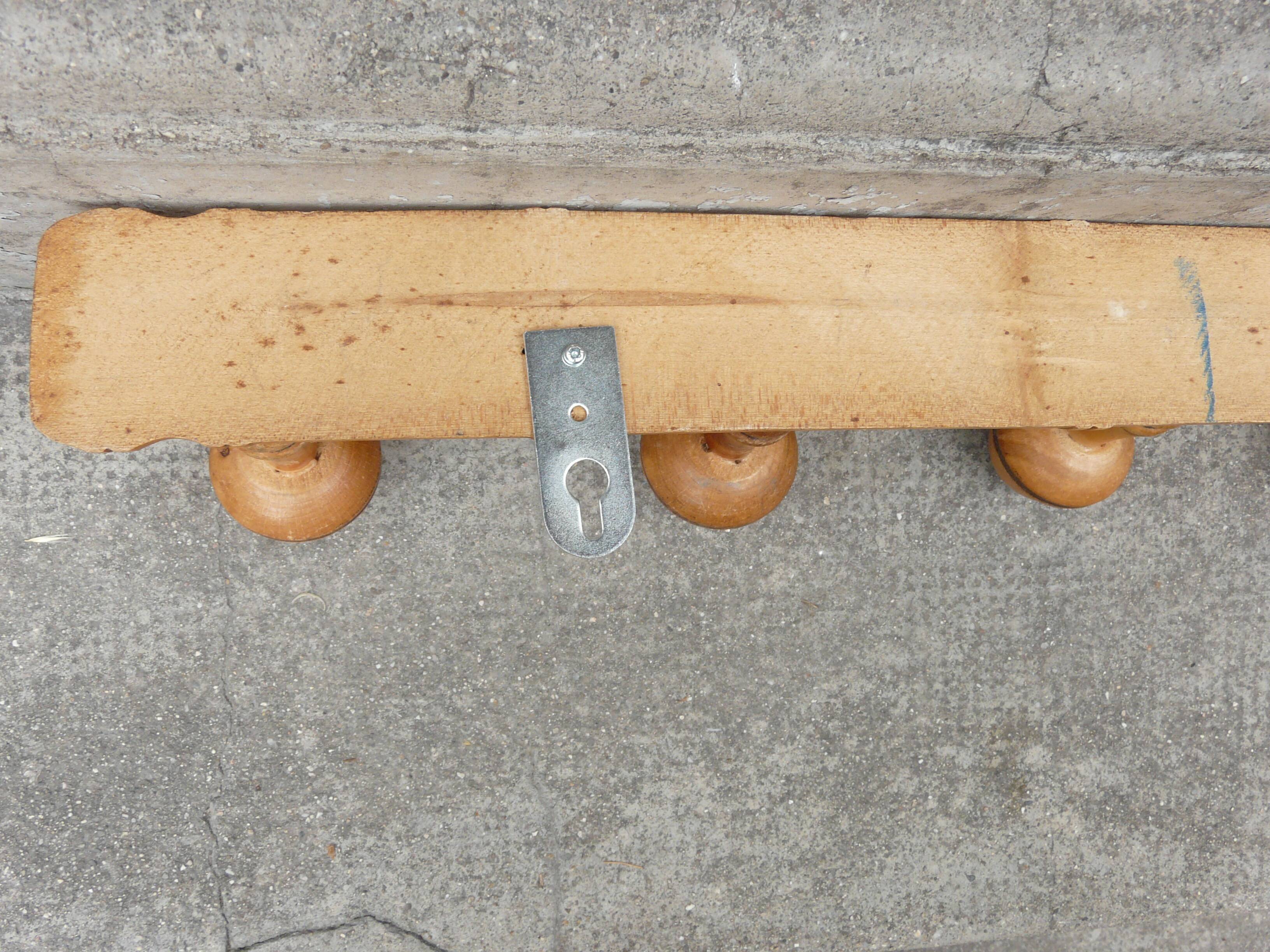 Bamboo bamboo coat rack 5 hooks