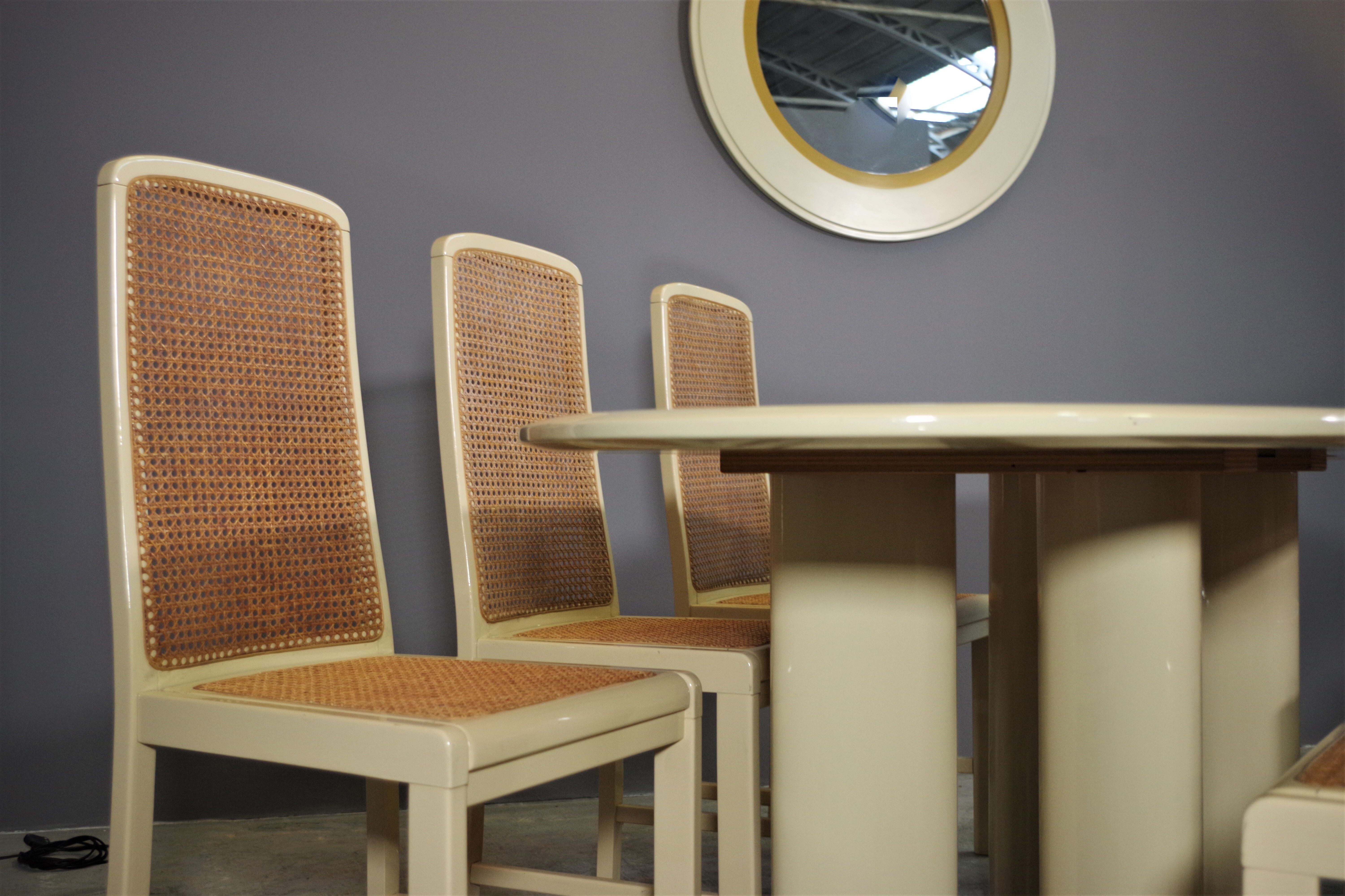 Table and 6 chairs by Mario Sabot from the 70s
