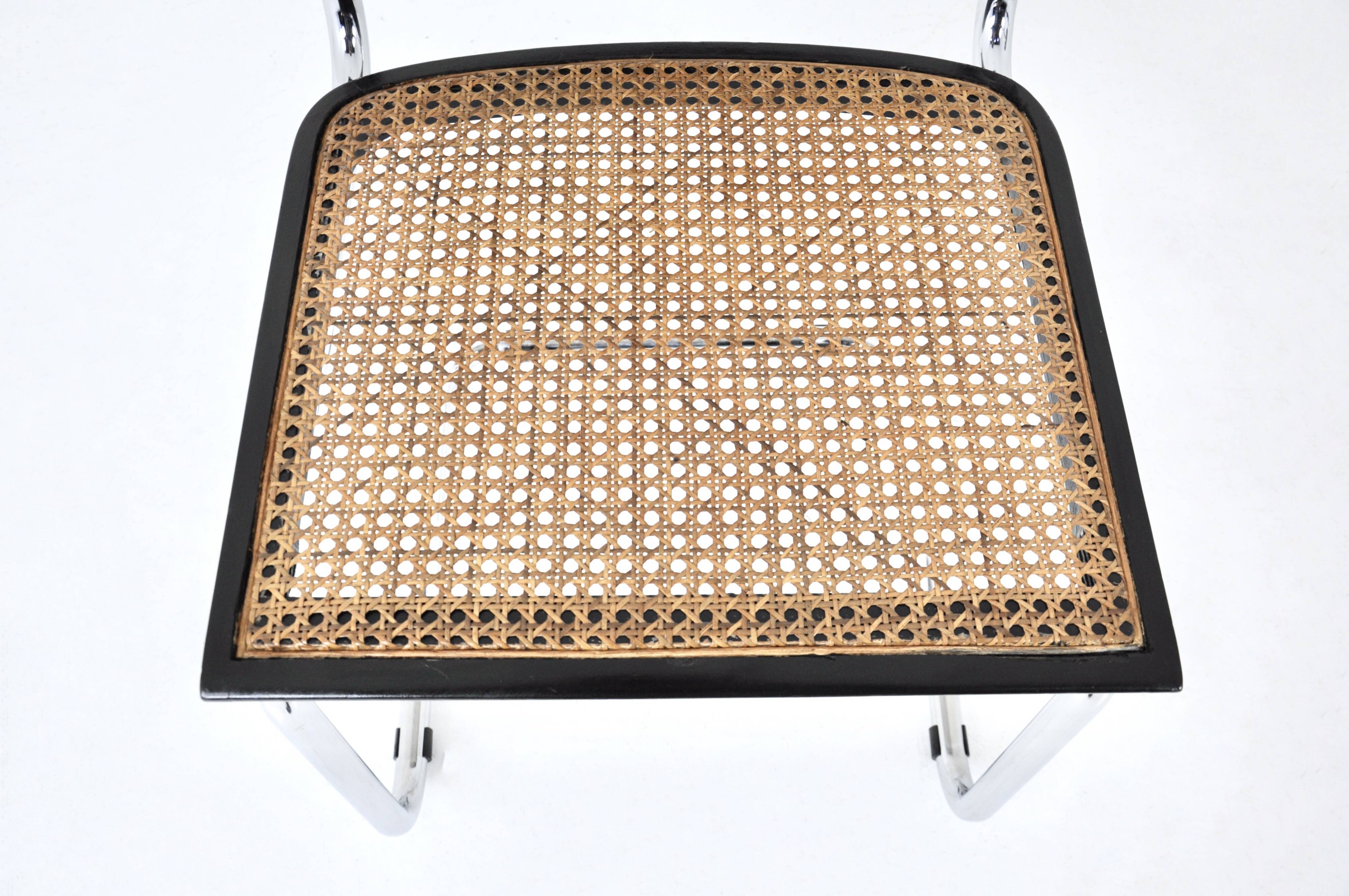 Set of 4 B32 style dining room chairs by Marcel Breuer