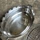 Glass cooler, silver-plated metal bottle