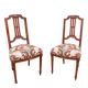 Pair of Louis XVI Napoleon III Chairs Mahogany 1920s Valet de chambre