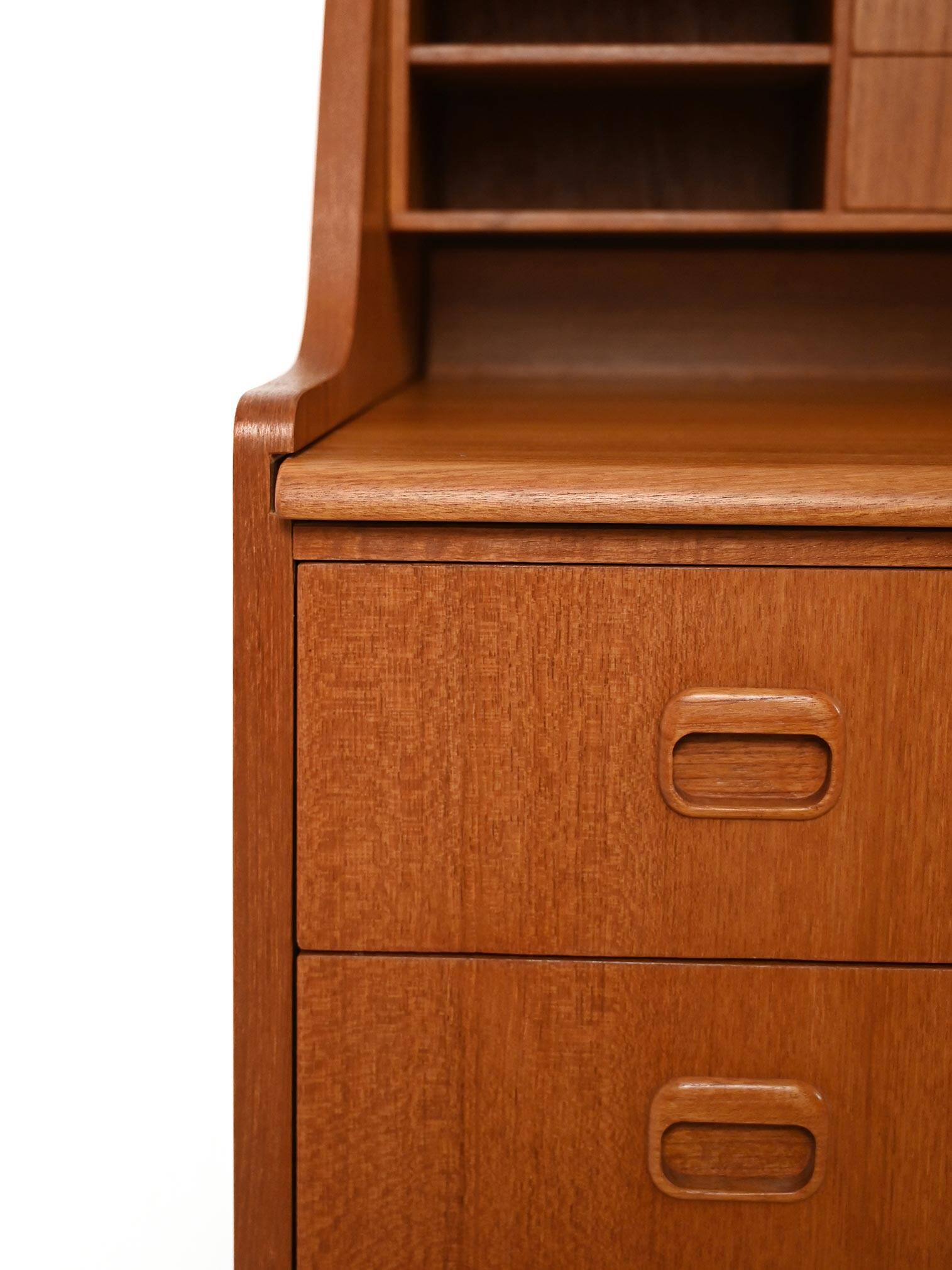 Secrétaire scandinave avec étagère escamotable, années 1960